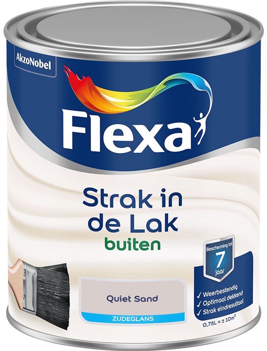 Flexa - Strak In De Lak Buitenlak Zijdeglans - Quiet Sand - 750 Ml - Kleur Van Het Jaar 2027