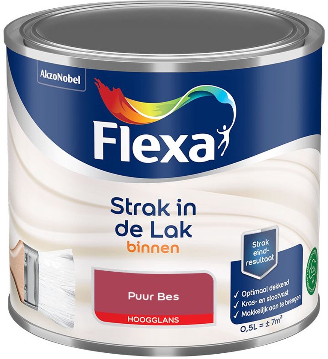 Flexa - Strak In De Lak Binnenlak Hoogglans - Puur Bes - Mengverf - 500 Ml