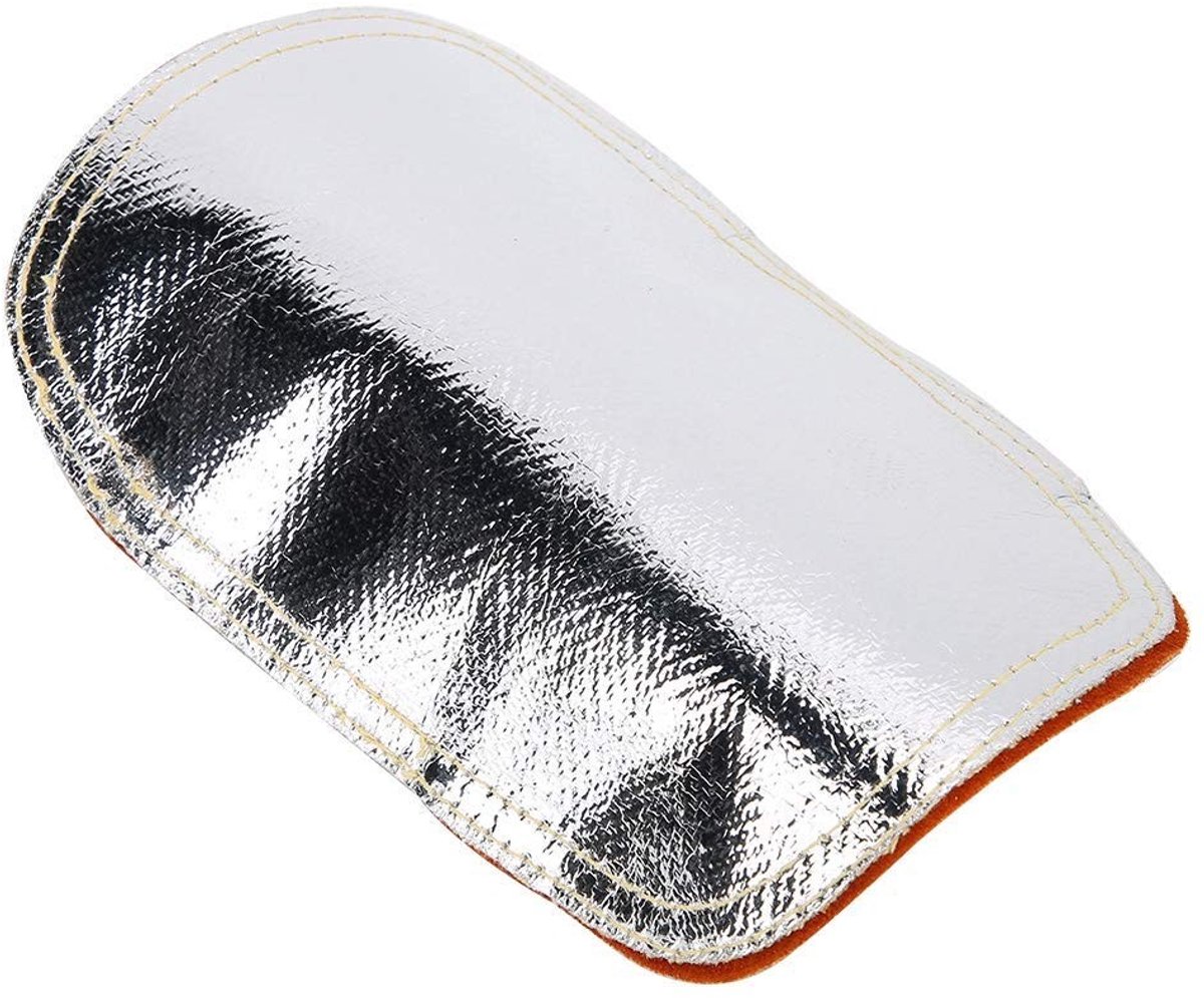 Leren Handpad voor Lassen met Aluminium Achterkant en Warmtebescherming van Splits Koeienhuid