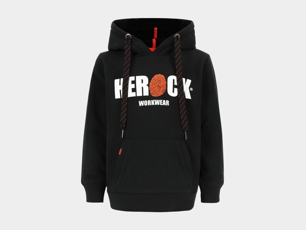 Herock Hero Kids sweater met kap Zwart 98/104