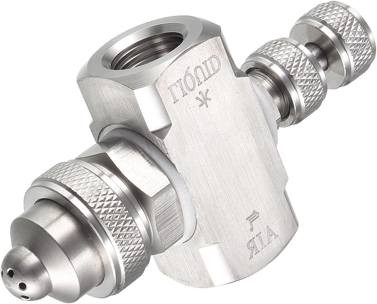 Air Atomizer Nozzle 78mm van RVS met 1/4 BSPT - Ideaal voor Luchtmist, Roestverwijdering en Precisietoepassingen
