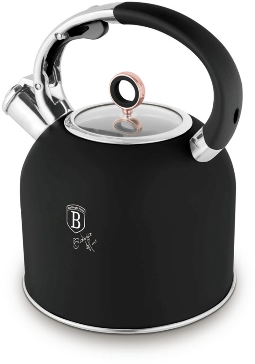 Waterkoker met glazen deksel, 3 l, Black Rose Collection