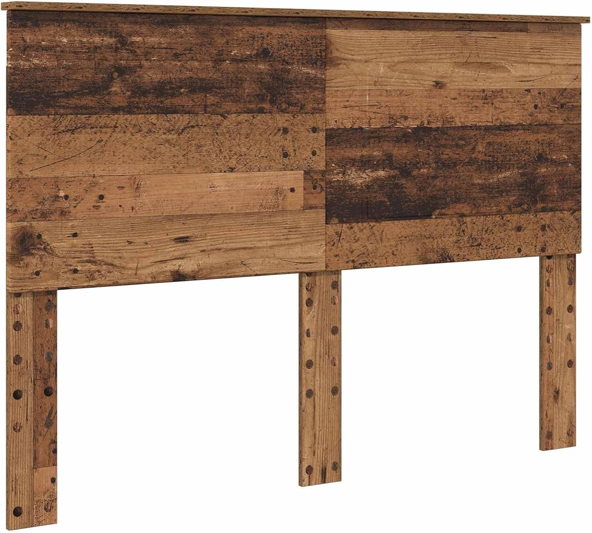 Hoofdeinde van oud hout, 140 cm, houtmateriaal, voor bedden zonder hoofdeinde, ideaal voor slaapkamer en moderne woonkamers, eenvoudige montage, gemakkelijk te reinigen en rugvriendelijk