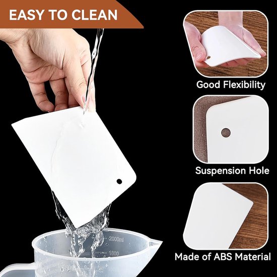 Trapezium Flexibel Grote Deegsnijder Bankschraper Taartschraper Voedselschraper Voor Brood Deeg Cake Fondant Icing, 19.3x12.7cm — afbeelding 4