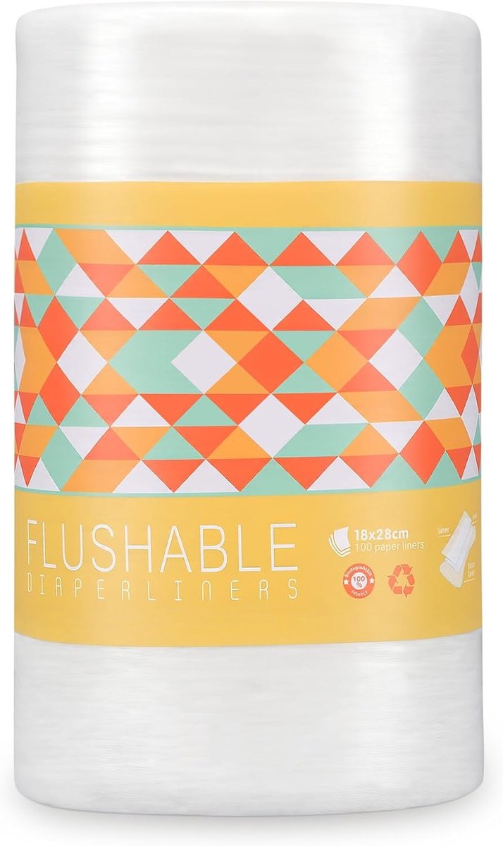 100pcs/rol Bamboe Unscent Biologisch Afbreekbare Flushable Baby Luier Liners