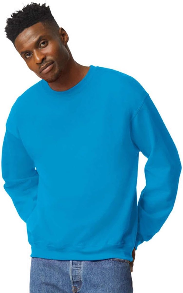 Heavy Blend Crewneck Sweatshirt voor heren, uniseks, katoen met ronde hals in vele kleuren, grote maten, S, M, L, XL, XXL, 4XL, 5XL