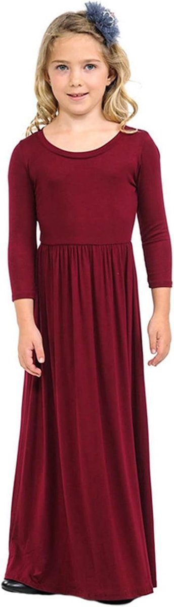 Prinsessenjurk voor meisjes, ceremonie, avond, champagne, satijn, bloemen, bruiloft, verjaardag, cocktail, klein meisje A71