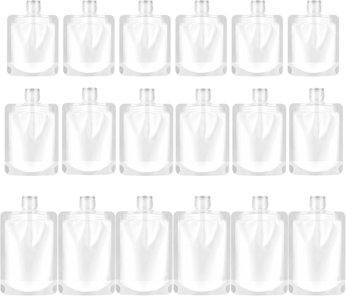 18 stuks voor knijpen om zelf te vullen, draagbaar, 30/50/100 ml