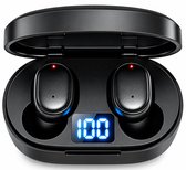 Draadloze Oordopjes Bluetooth 5.3 Hoofdtelefoon - E6S - Touch Control Oordopjes Met Microfoon - Met led percentage indicator - Zwart - Earphone - Koptelefoon - Gaming Headset - Sport Oordopjes