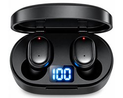 Draadloze Oordopjes Bluetooth 5.3 Hoofdtelefoon - E6S - Touch Control Oordopjes Met Microfoon - Met led percentage indicator - Zwart - Earphone - Koptelefoon - Gaming Headset - Sport Oordopjes