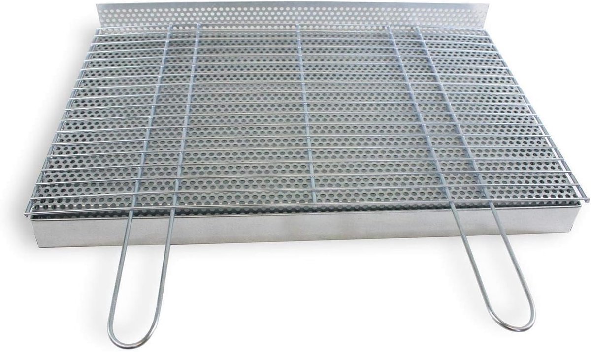 Asbak + grillrooster 4 mm + kolenrooster 60 x 60 cm in set grillhaard