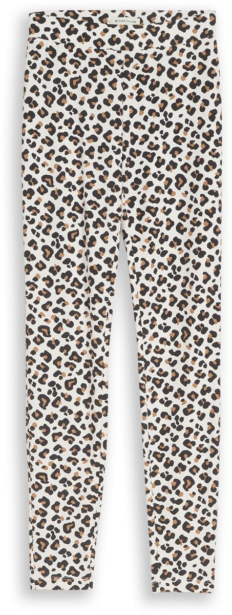 Tom Tailor - Legging met luipaardprint - Maat 164 - white beige leo print