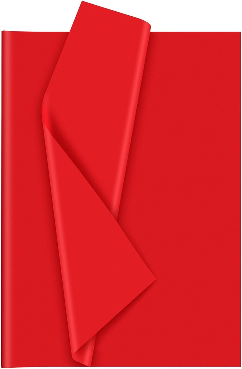 60 vellen rood vloeipapier kerst vloeipapier bulk geschenkverpakking voor doe-het-zelf kunst ambacht bloemen verjaardag kerstvakantie Valentijnsdag feest (20 x 14,5 inch/51 x 37 cm