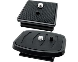Set van 2 Quick Release Tripod Plates van 41mm en 43mm voor Camera's - Geschikt voor Diverse Statiefmerken zoals Ambico, Sunpak en Kalimar