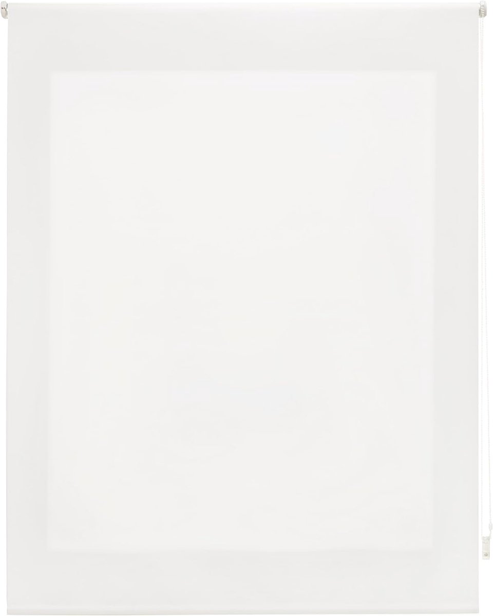 Rolgordijn, doorschijnend, glad, 140 x 250 cm (breedte x hoogte) - stofmaat 137 x 245 cm - ecru - voor ramen
