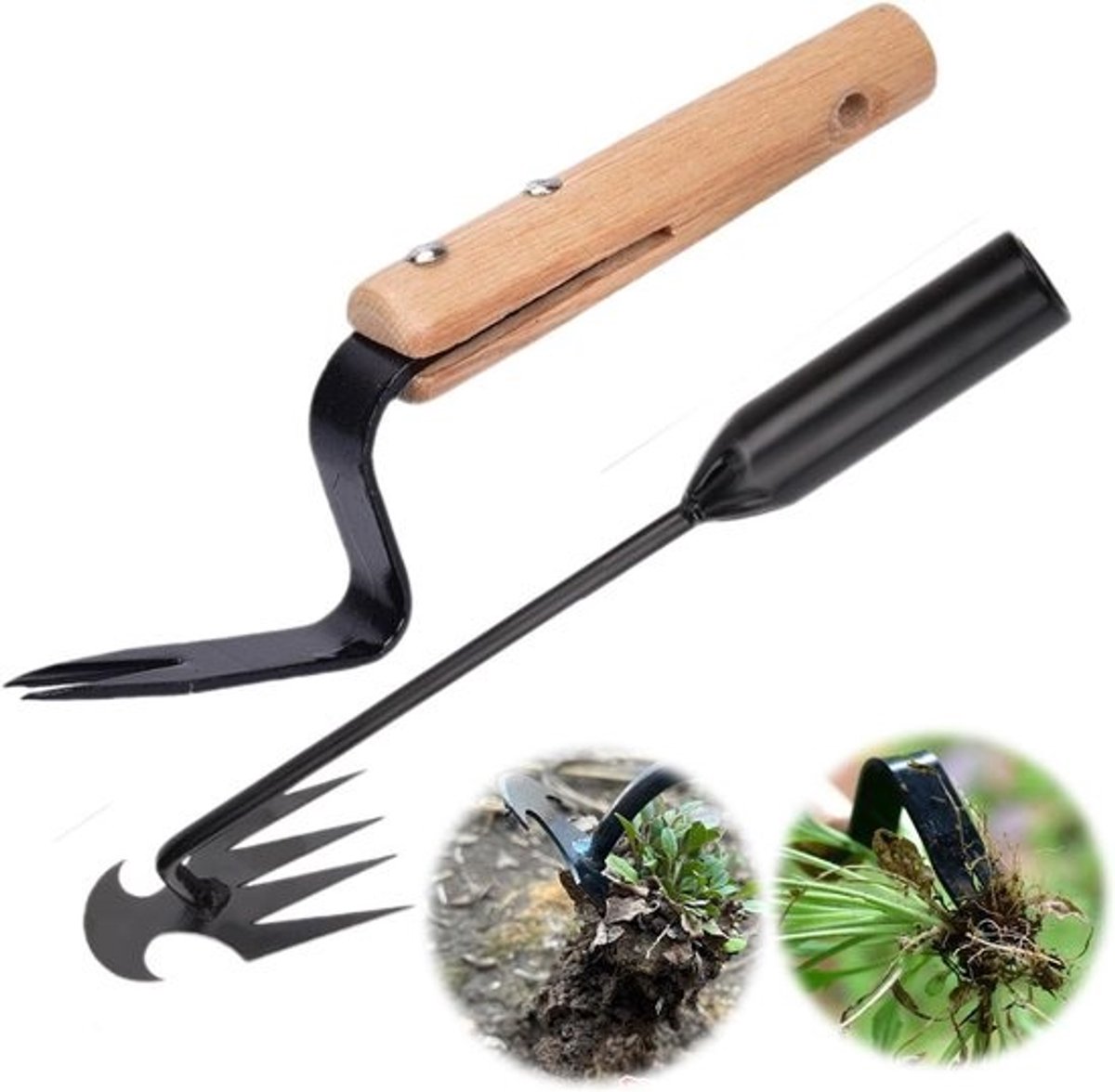 Allecto Plus - Handige Onkruidsteker (2 Stuks) - Effectieve Onkruidverwijderaar - Tuinhand Gereedschap - Onkruidjager en Verdelger - Tuin Onkruidwiedapparaat - Handmatige Onkruidsteker voor Precieze Onkruidverwijdering
