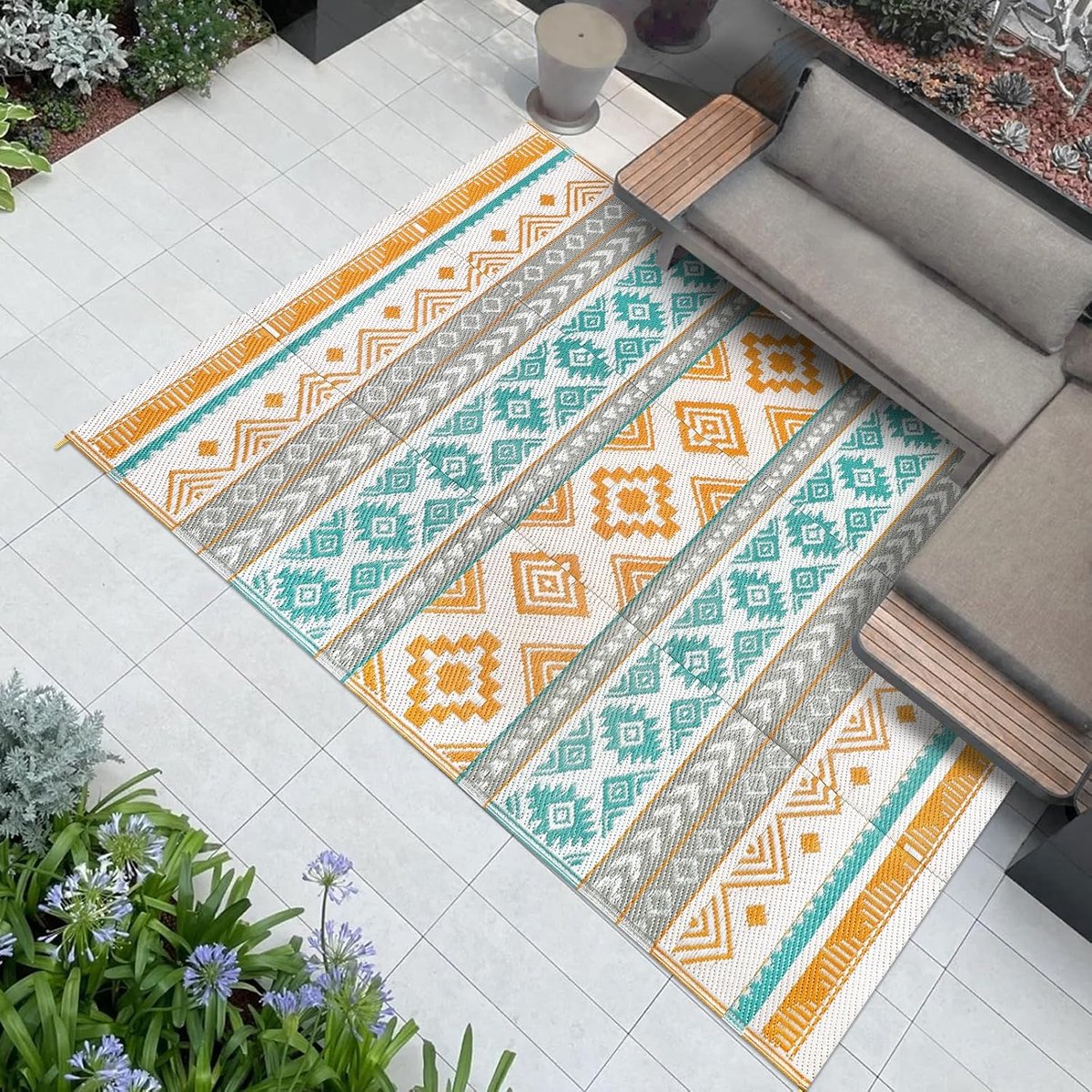 Outdoor Tapijt Waterdichte Tuin Patio Tapijten Plastic Stro Matten Omkeerbare Tuin Tapijt Mat Outdoor Lichtgewicht Draagbare Picknick Deken voor Camping RV Dek Strand Balkon