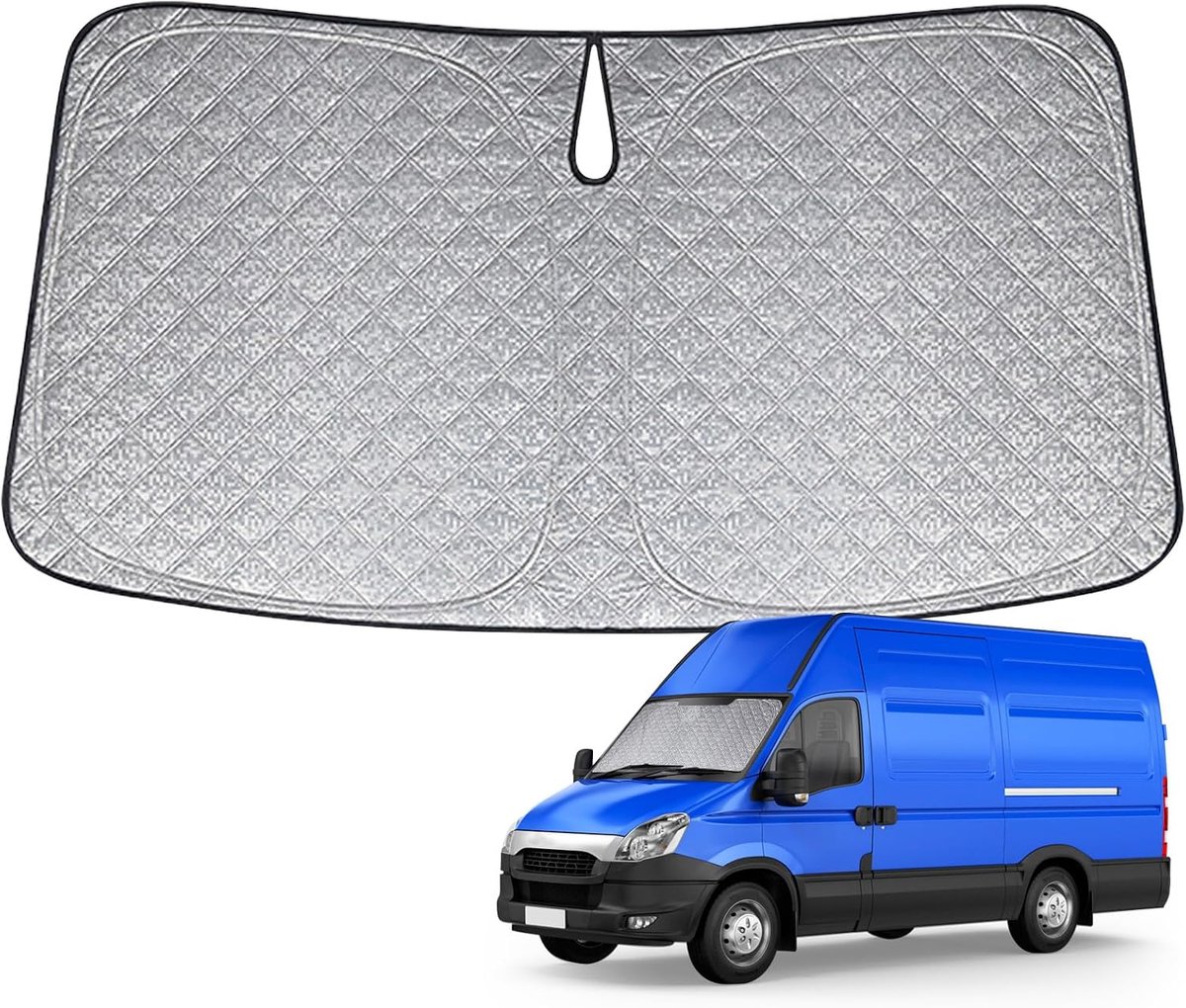 Voorruitafdekking, vervanging voor Iveco Daily 1999-2014, auto-interieur, opvouwbare voorruit, zonwering, reflecterende uv-stofbescherming