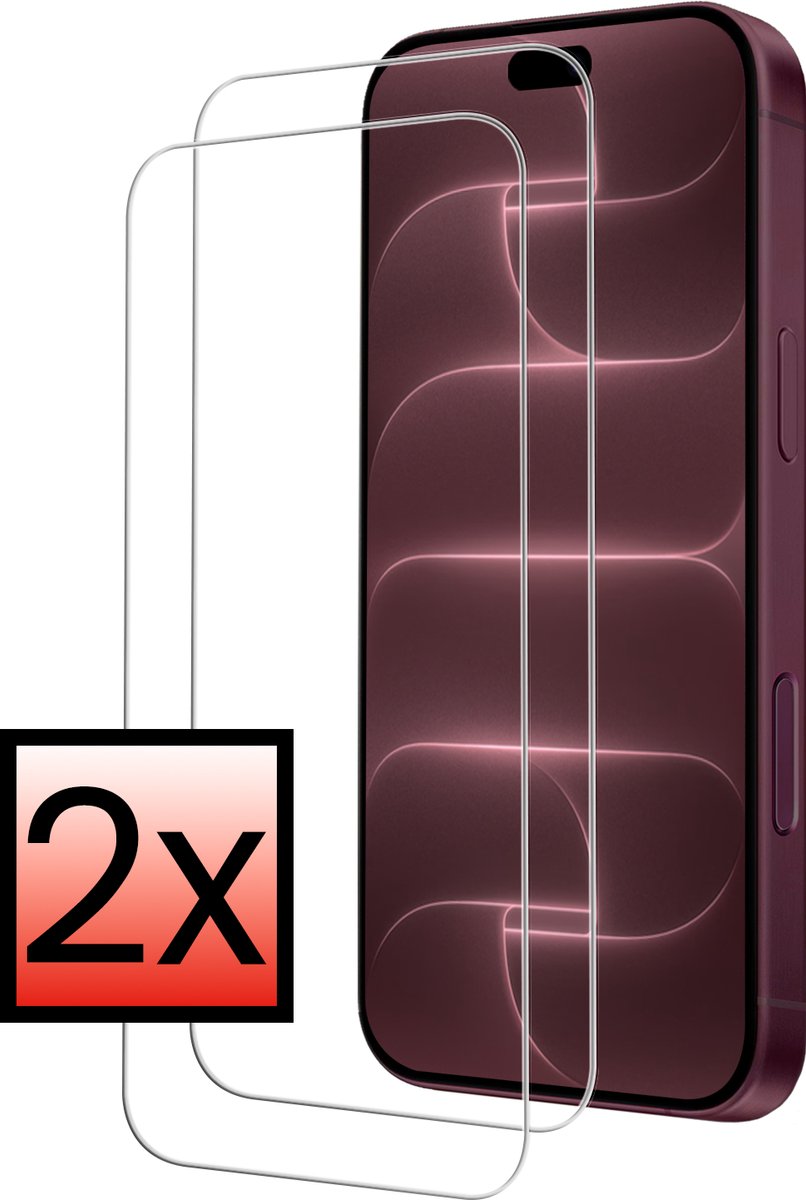 Screenprotector - 2 Stuks - Geschikt voor Apple iPhone 18 Pro Max - Volledige Dekking - Met Dichte Notch Full protection - Beschermglas - Gehard Glas - Tempered Glass - Screen Protector - Bescherm Cover
