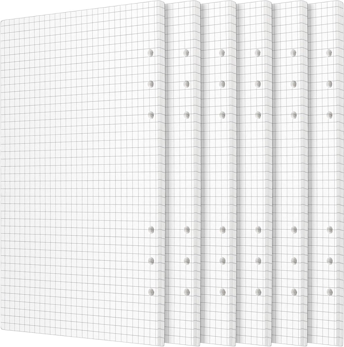 A5 Ringband Papier met 6 Gaten - 540 Vellen Geruit Vullingen voor Notitieboek, Planner en Journal