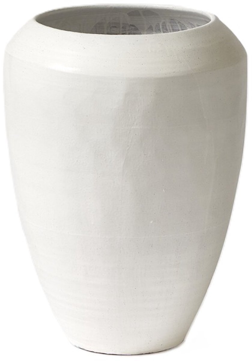 EDG - Bloempot - Keramiek - wit - D47 x H65 cm - Opening 33,5 cm
