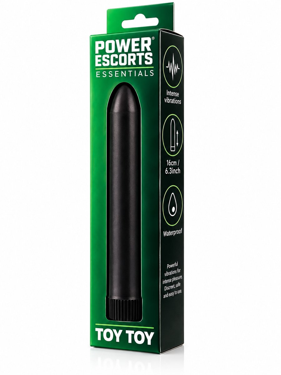 Power Escorts Zwarte Gspot En Clit Vibrator 18 cm