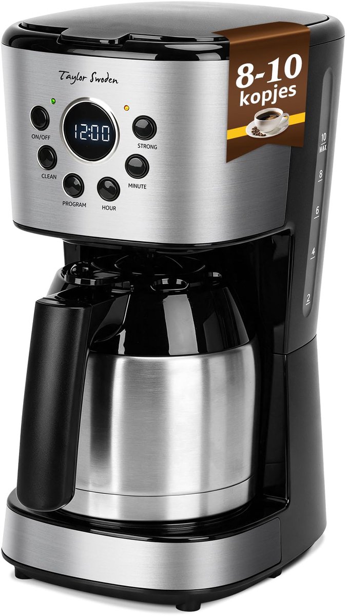 Koffiezetapparaat 10 Kopjes - Thermoskan - Programmeerbaar - Ideaal voor thuisgebruik - ShopVlot