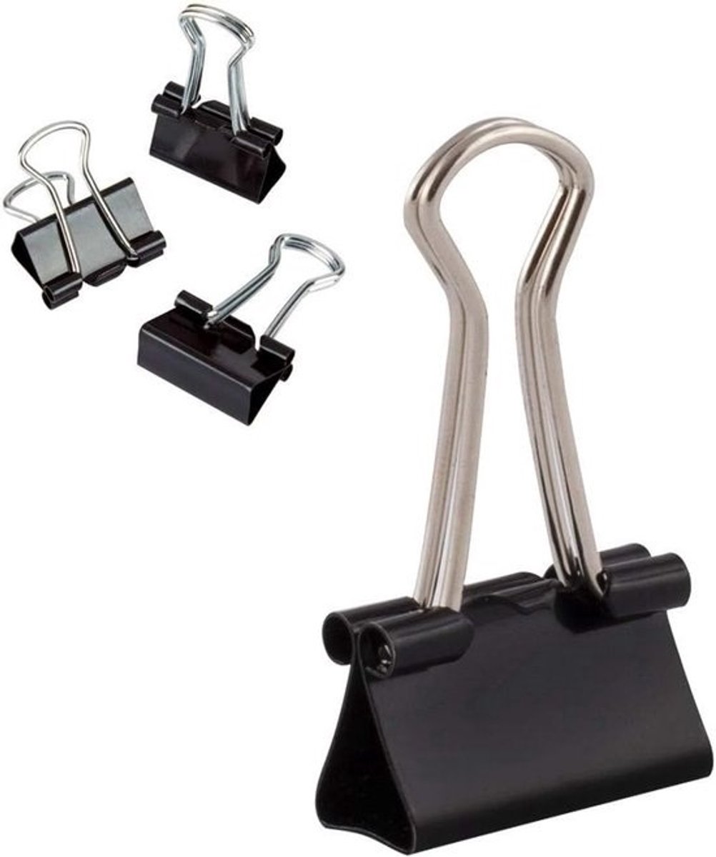 Multifunctionele Metalen Vouwhechtnieten - Set van 12 Packs (144 Stuks) 19mm - Papieren Klemmen voor Kantoor en Thuis