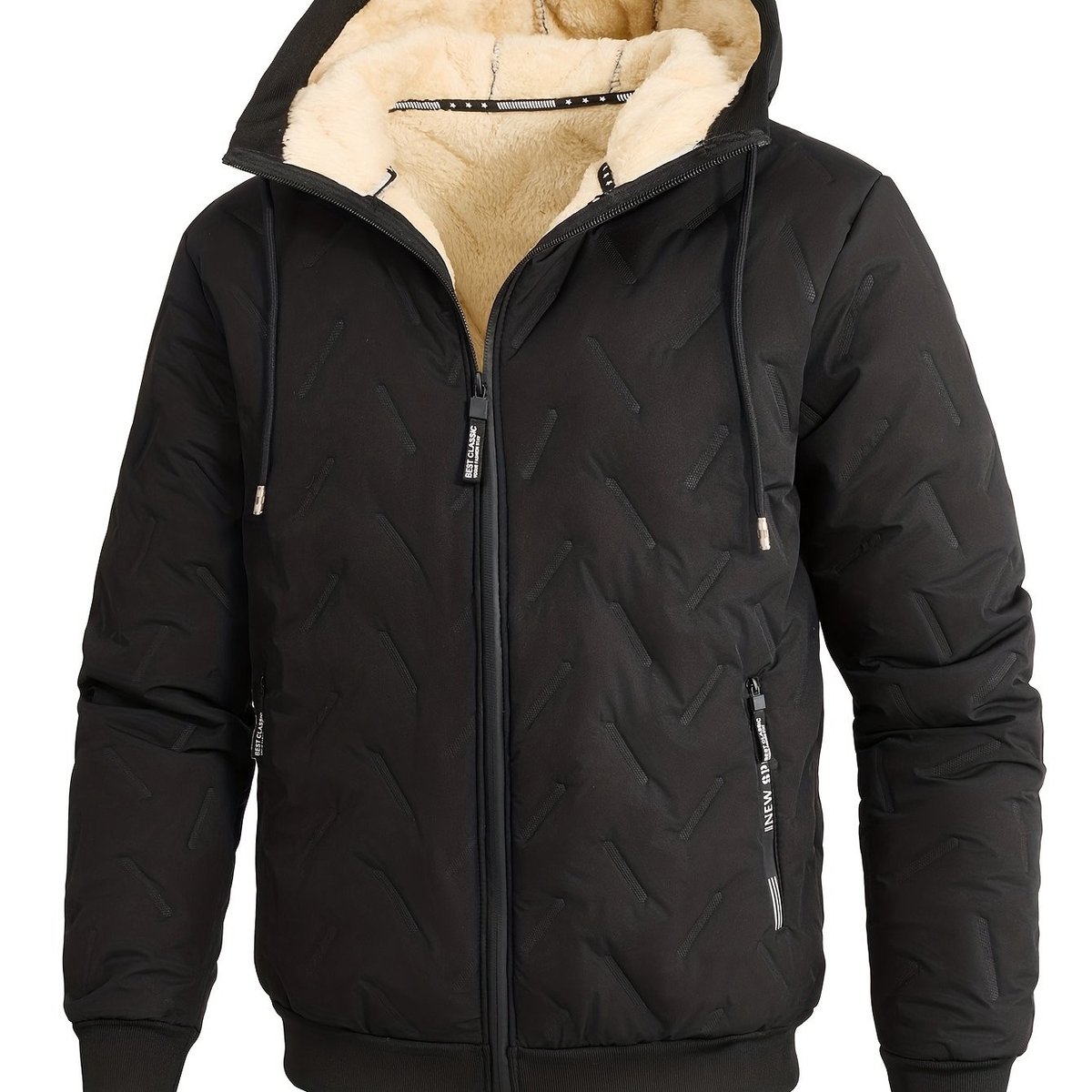 Currero Winterjas Parka Heren Lange Jas Mannen Wintermantel Overjas Gewatteerd Waterdicht Winter Stijlvol Mantel Volwassen Middernacht Zwart
