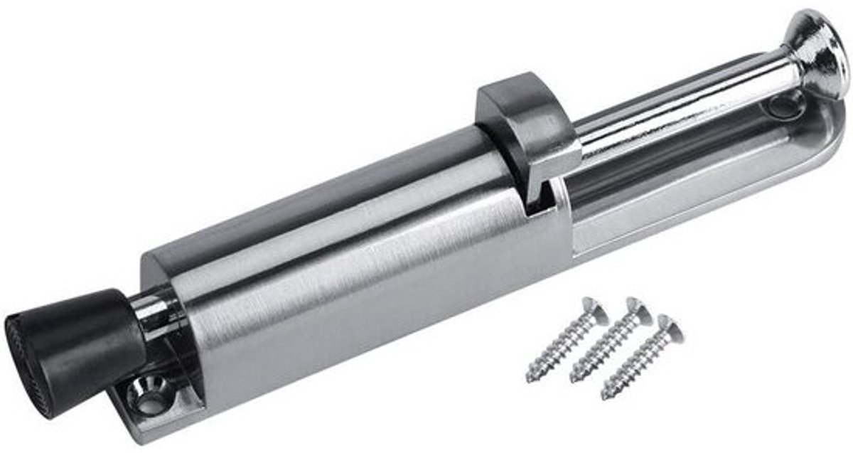 Voet Deurstopper - Deurhouder Deurvastzetter - Deur Open Houden - Veerbelast Mechanisme - 16x5x4 cm - Zilver
