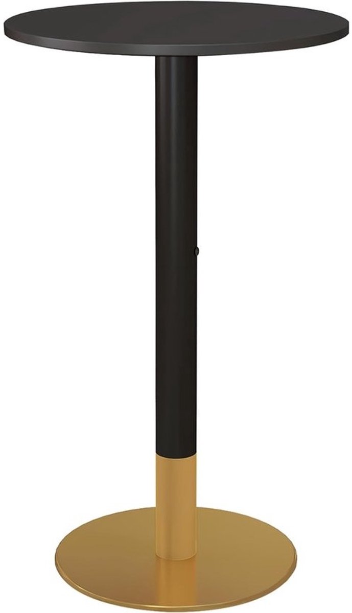 Ronde bartafel - Bistrotafel statafel - Kleine ruimtes - Stalen frame - 60x102 cm - Zwart