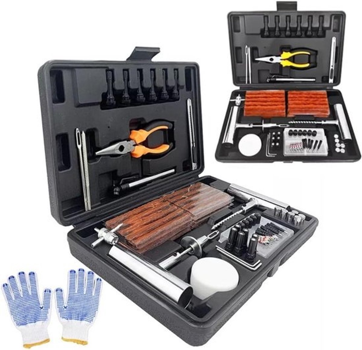 Professionele Banden Reparatie Set 117 Delen - Lekdicht Voor Auto, Motorfiets & Fiets