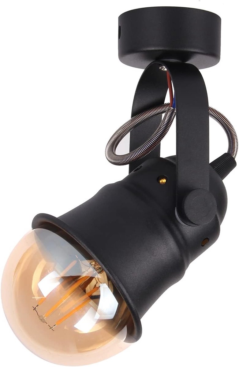 plafondlamp retro wandlamp LED spot verstelbare rustieke wandlamp E27 fittingen voor lampen tot 60W (zonder gloeilamp)