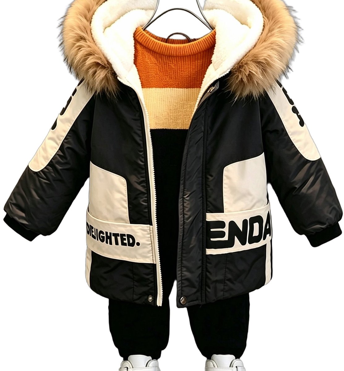 Currero Winterjas Parka Jongens Lange Jas Wintermantel Overjas Gewatteerd Waterdicht Winter Stijlvol Mantel Kinderen 6 Jaar Zwart