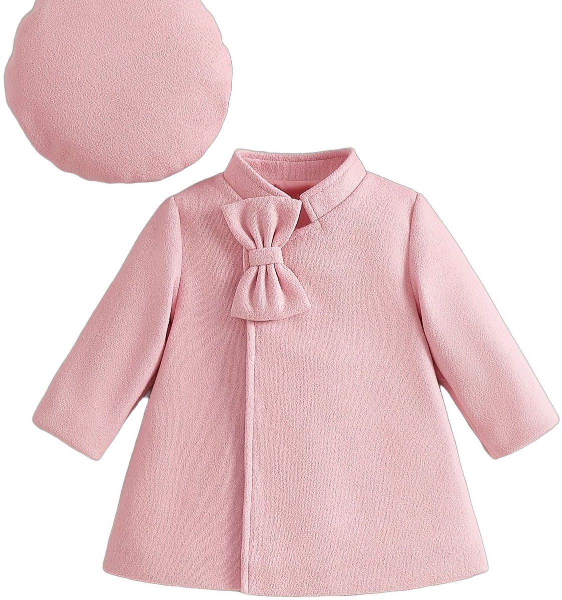 Currero Winterjas Parka Meisjes Lange Jas Meisje Wintermantel Overjas Gewatteerd Waterdicht Winter Stijlvol Mantel Kinderen 6-9 Maanden Roze