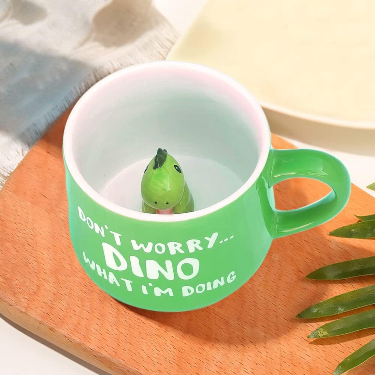 3D dinosaurusmok van keramiek, unieke handgemaakte dinosaurus-koffiekopjes, kerstcadeau voor verjaardagen, vrouwen, meisjes, vriendin (dinosaurus)