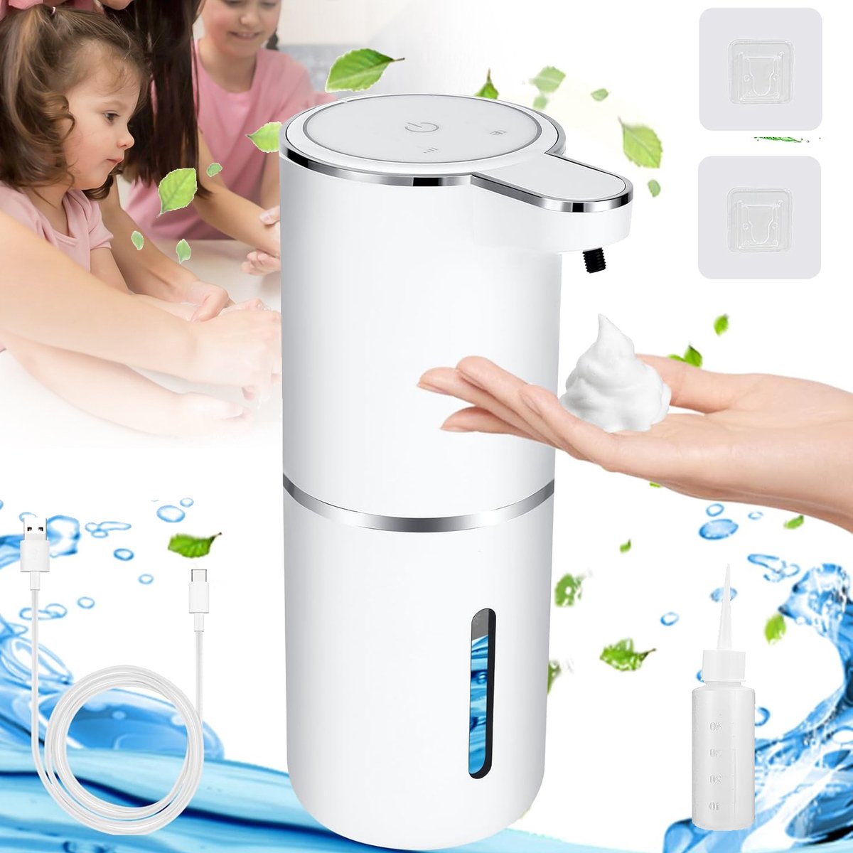 380ml Automatische Schuimzeepdispenser - Elektrische Handzeepdispenser - Waterdicht & In 4 Standen Verstelbaar