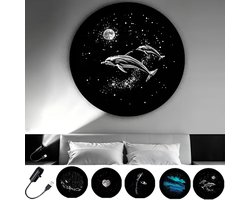 Sterrenprojector - 2-in-1 Projector - Planet Projector - Met 5 Films - Sterren Nachtlamp - Projectorlamp - Nachtlampje - Galaxy Projector - Sterrenhemel Projector - Sterrenlamp - HD - Plug-and-play - USB - Cadeau - Voor Auto en Kinderkamer - Melkweg