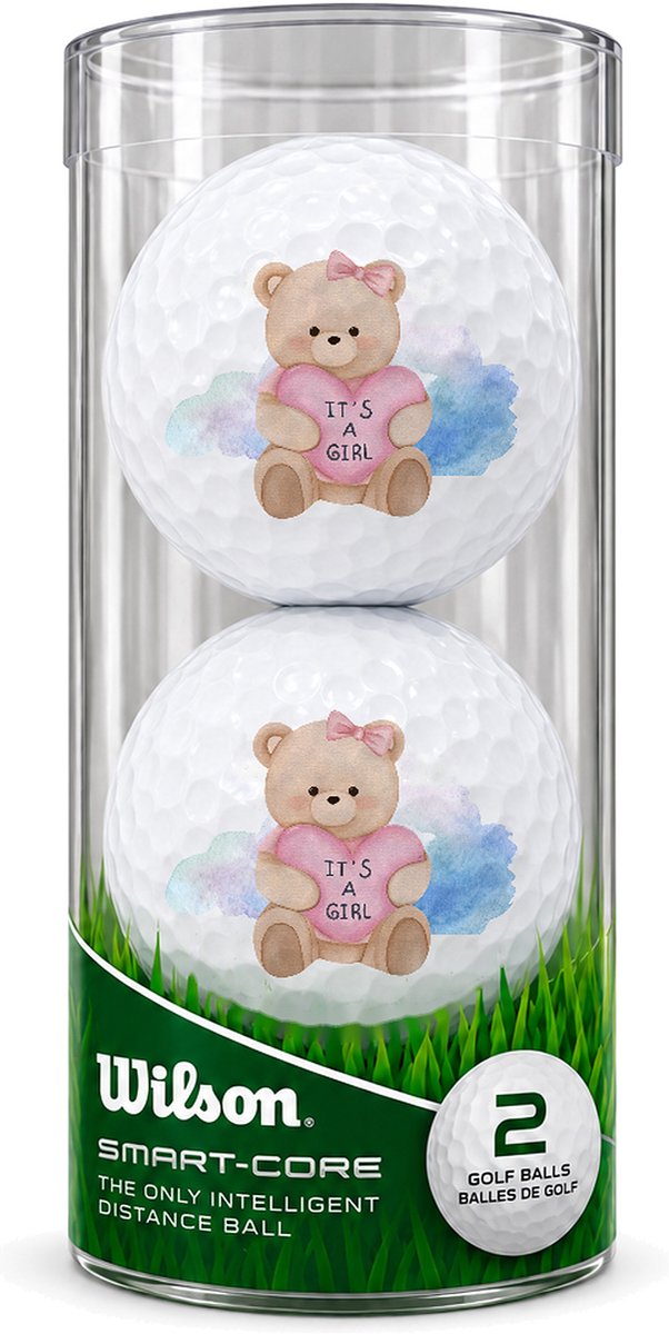 Wilson Golfballen It's a Girl Teddybeer - Geboorte Golf Cadeau - 2 stuks van Wilson — afbeelding 2