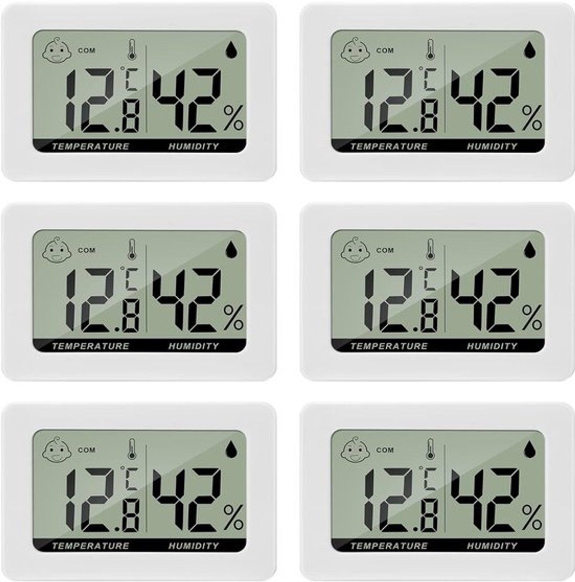 Digitale Thermometer en Hygrometer voor Binnengebruik - Temperatuur- en Vochtigheidsmeter
