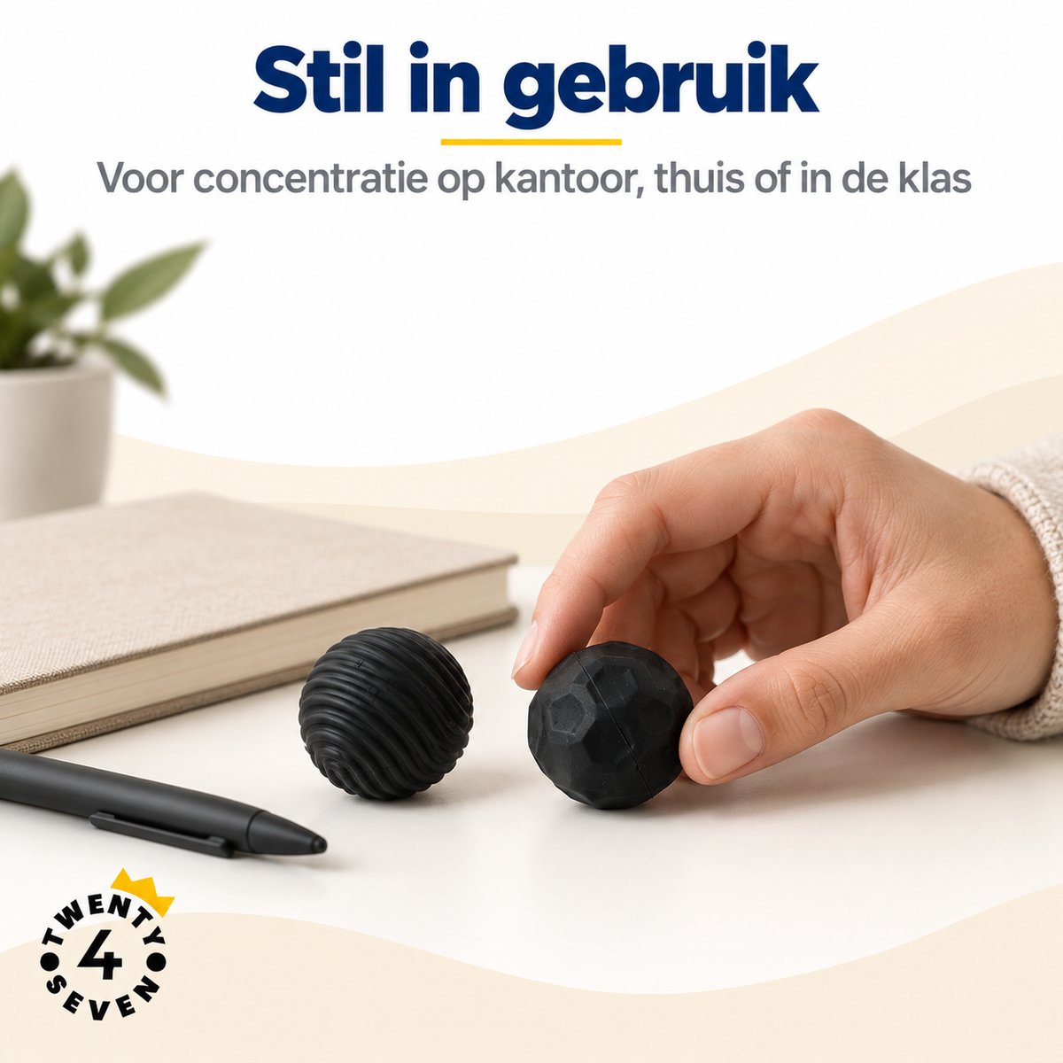 Twenty4seven® Fidget Toys Set 4 Ballen - Magnetische Focusballen met Vier Structuren - Stapelbaar en Stil - Kerst en Sinterklaas Cadeautjes - Speelgoed Cadeau Kind en Volwassene — cadeau in Gadgets - foto 2