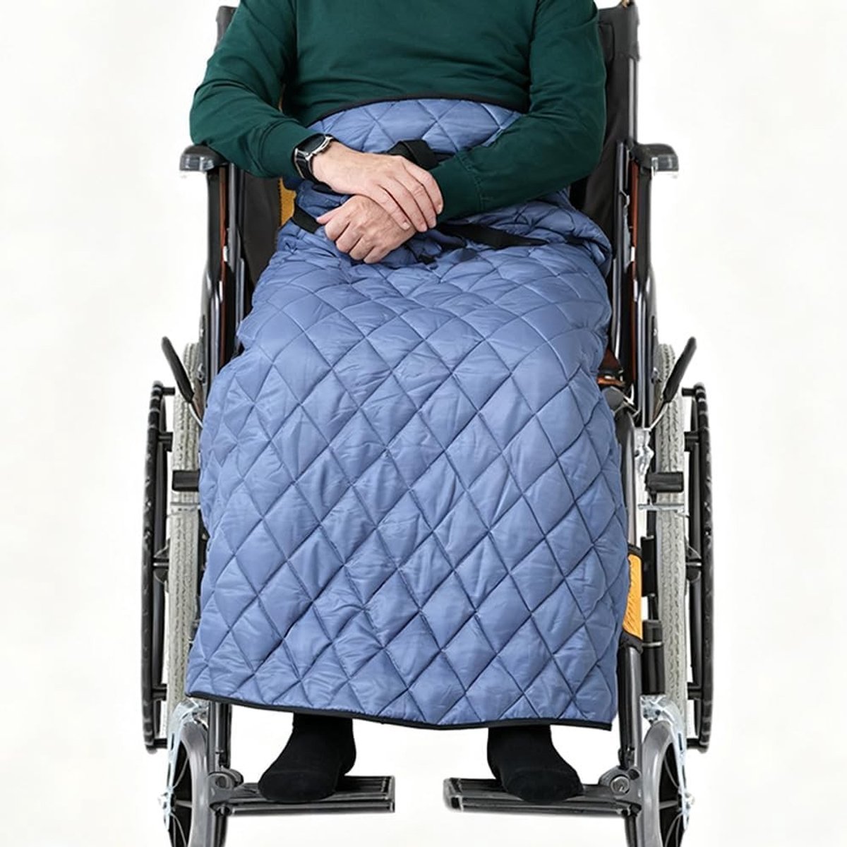 Winter Dekentje voor Rolstoelgebruikers - Dikke Warmte, Winddicht, Ideaal voor Buitenactiviteiten, Knie- en Beenbedekking in Blauw