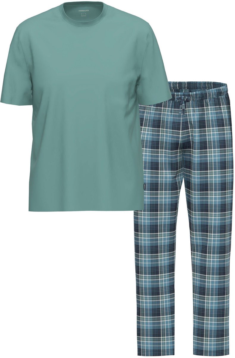 Heren T-shirt, lange twillbroek Night & Relax