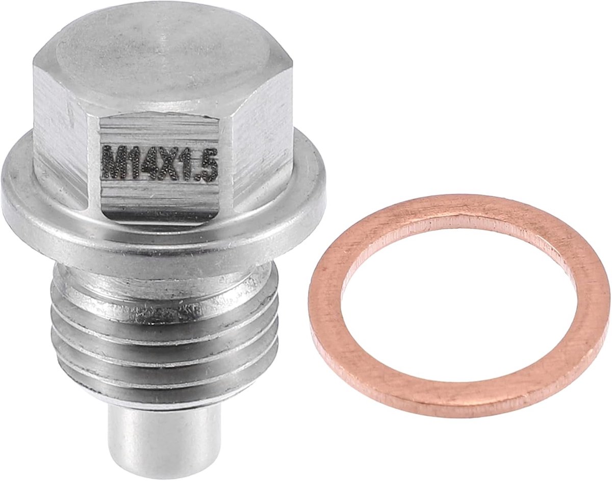 ABSOPRO Voertuig Motor Magnetische Olie Afvoerplug M14x1.5 Met Koperen Pakking