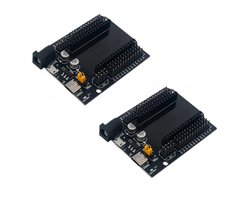 2 stuks ESP32 uitbreidingskaart voor ESP32 DevKit V1 (30 pinnen), breakout board IO-uitbreidingskaart compatibel met NodeMCU ESP-32S ontwikkelingsbord, terminaladapter voor WLAN WiFi Bluetooth-module
