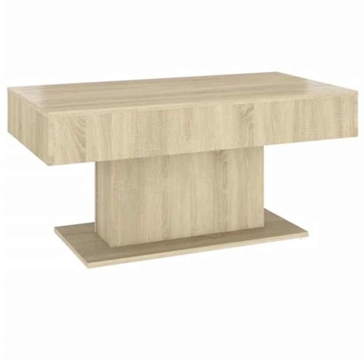 Koffietafel van 96x50x45 cm van geëxtrudeerd hout in Sonoma eiken