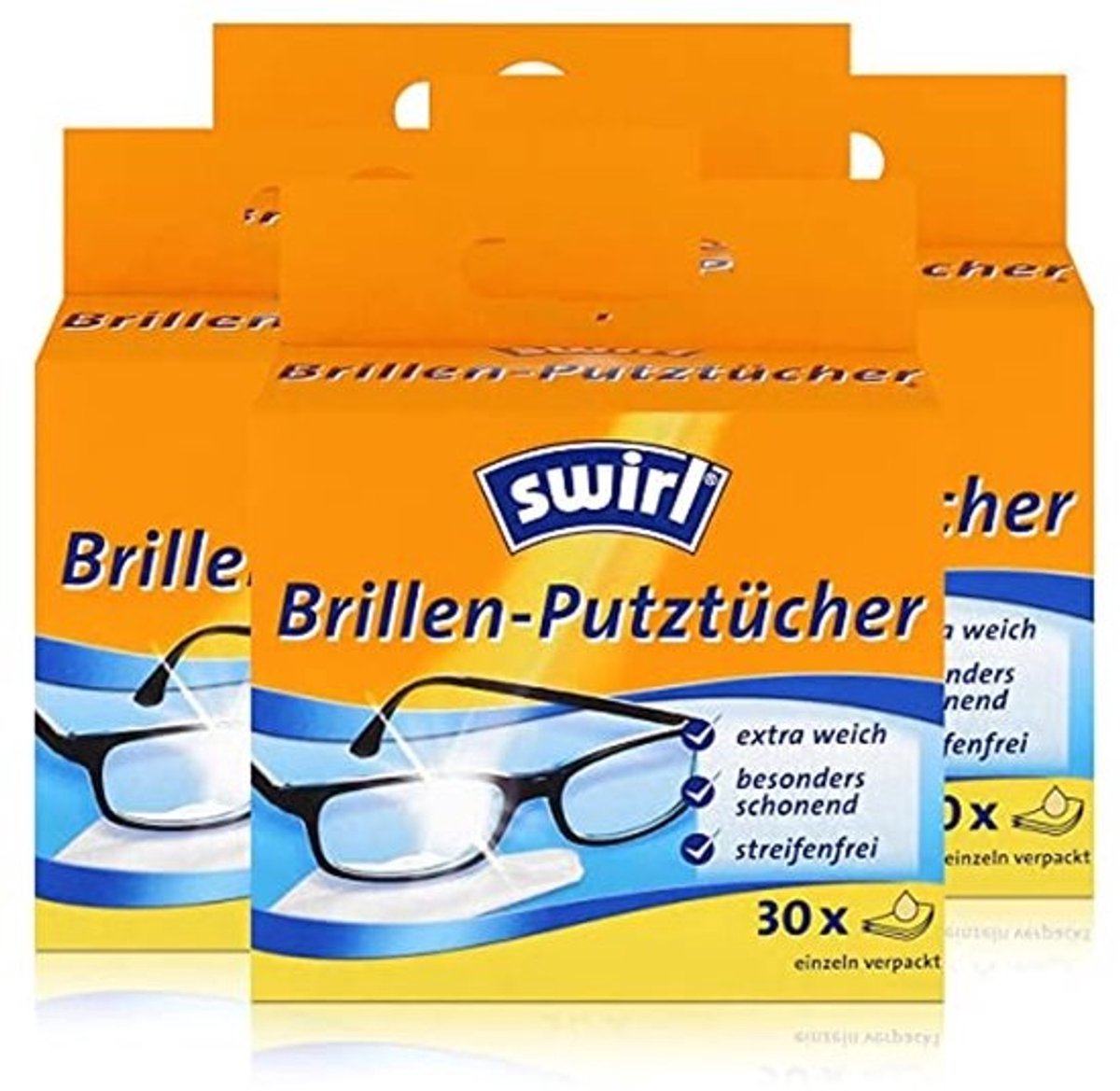 Brillenpoetsdoeken - 30 Stuks in Dispenserbox - Anticondens, Extra Zacht en Vettend Solar