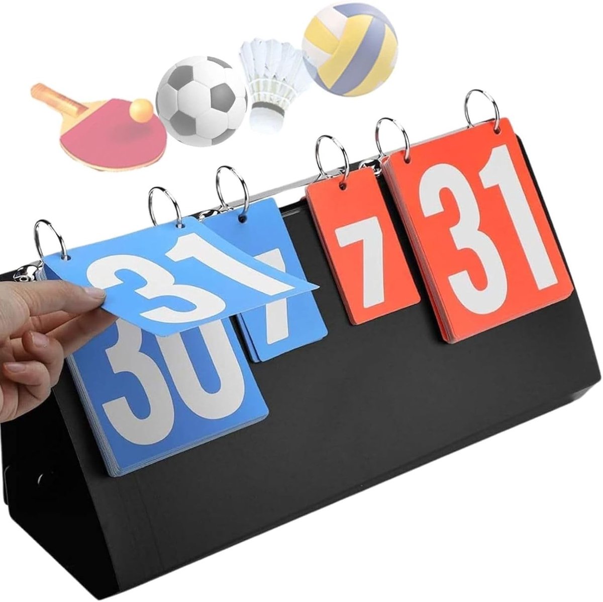 Draagbaar Scorebord voor Tafeltennis en Basketbal - Digitale Flipper voor Sportcompetities met 6 Digits en Compact Ontwerp