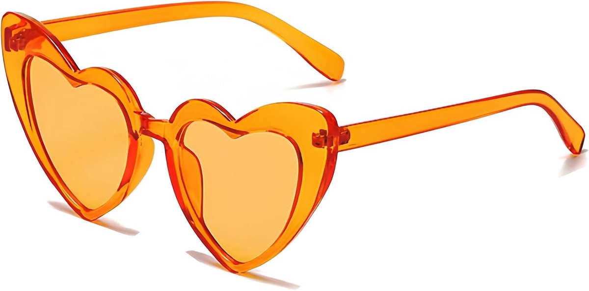 hartvormige zonnebril voor dames, vintage, cateye, retro, leuke hippiestijl, hippiefeestbril