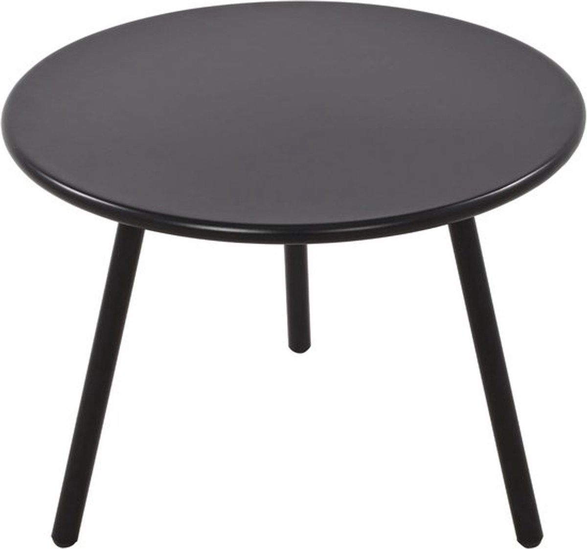 Ronde Salontafel - Bijzettafel - Loungetafel voor Binnen en Buiten - Weer- en UV-bestendig - Zwart
